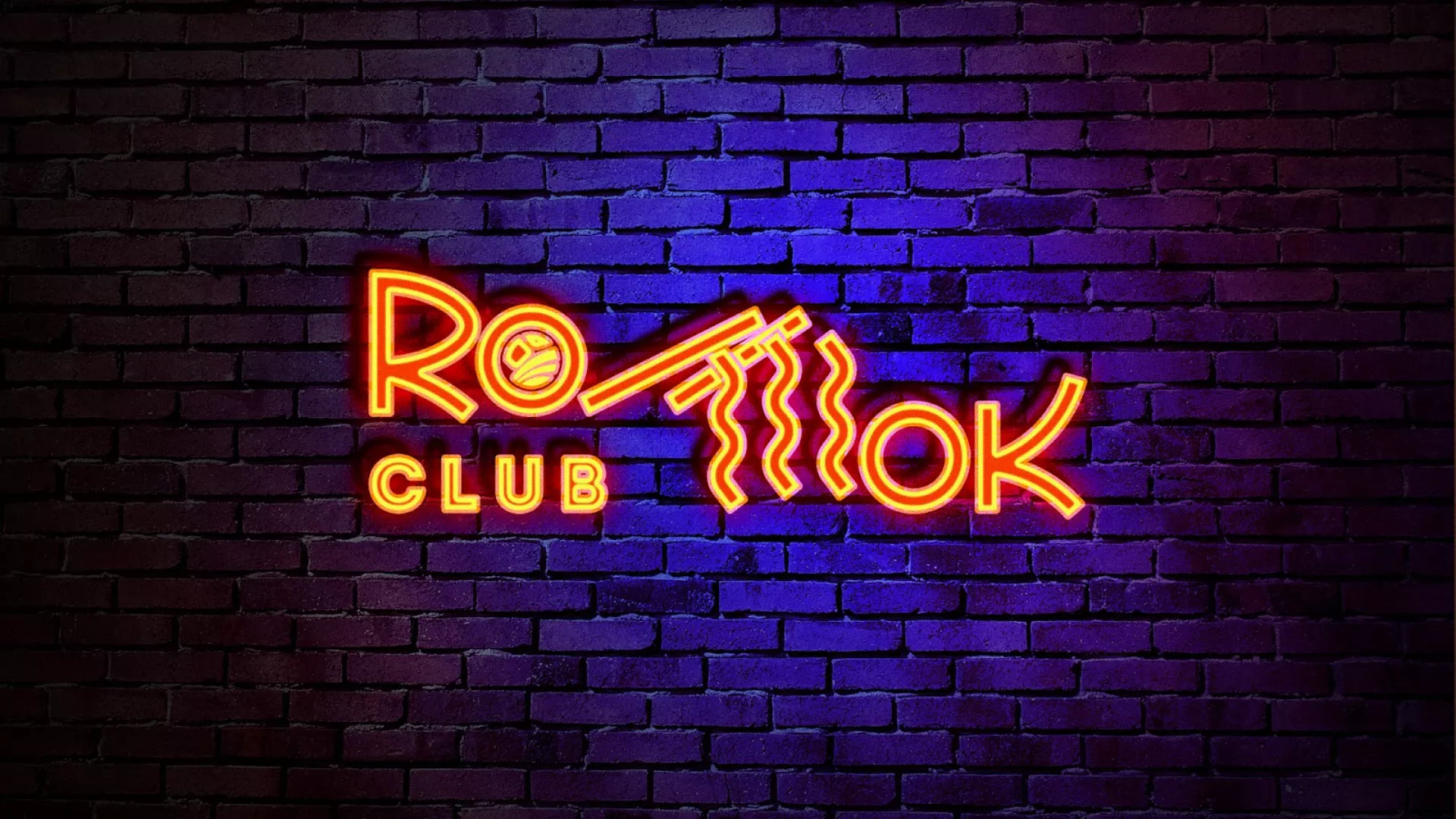 Разработка интерьерной вывески суши-бара «Roll Wok Club» в Красноярске